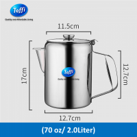 [Toffi] 2.0L Coffee  Tea Pot with Lid Stainless Steel  Tehko Kopi  Teh Hotel  Meeting  Function Room  (B1170)