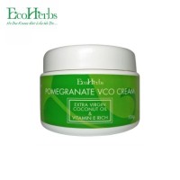 ECOHERBS Pomegranate VCO Cream (Vitamin E Rich With Protein) Natural Hair Care Hair Loss Hair Thinning For Strong Hair, Shinier Hair & Prevent Damages - 100g (Green) (1 Units Per Outer)