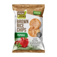 RICE UP- POPPED BROWN RICE CHIPS with PAPRIKA 60g (24 Units Per Carton)