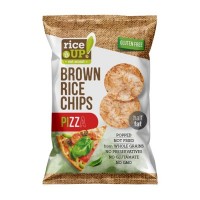 RICE UP- POPPED BROWN RICE CHIPS with PIZZA 60g (24 Units Per Carton)