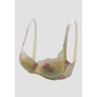 CAELY FLOWERY LACE 3/4 CUP BRA-SKIN (SIZE 32B)