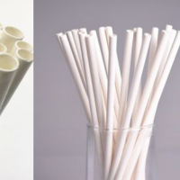 8mm diameter x 197mm length Food Grade Natural White Drinking Paper Straw (80 Straws Per Outer)(100 Outers Per Carton)