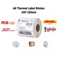 A6 Thermal Paper Shipping Label Sticker Roll(500pcs roll) 100x150mm   10x15cm