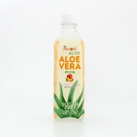 HALAL BUZZY BEE Aloe Vera Sugar Free Drink Peach Flavor 1x24 bottles (500ml each)