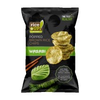 RICE UP- POPPED BROWN RICE CHIPS with WASABI 60g (24 Units Per Carton)