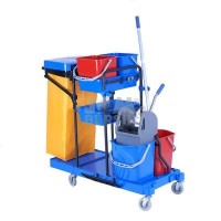 Double Bucket Janitor Cart c/w Double Bucket