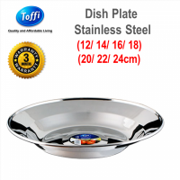 [TOFFI] 22cm Dish Plate Stainless Steel (K7122)