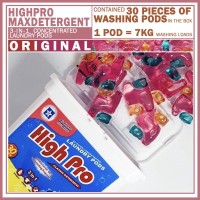 [READY STOCK] Highpro Detergent Pods 3 in 1 Laundry Care ORIGINAL SCENTED (30 PIECES per BOX)