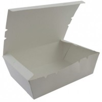 Plain White Lunch Box (400 Units Per Carton)