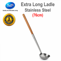 [TOFFI]  79cm Extra Long Ladle Stainless Steel Wooden Handle (K2016)
