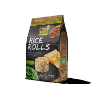 RICEUP- RICE ROLLS with SPINACH & CHEESE & OLIVE OIL 50g (18 Units Per Carton)