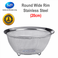 [TOFFI] 20cm Strainer Stainless Steel Round Wide Rim (K8520)