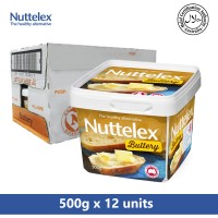 NUTTELEX MARGARINE SPREAD, BUTTERY 500G X 12