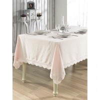 Linda Masa Ortusu - Nazik Table Cloth 160 cm x 260 cm (Biscuit)