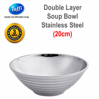 [TOFFI] 20cm 2 Layer Bowl Stainless Steel (K6120)
