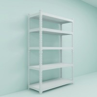 2-IN-1 Storage Rack 5 Level Metal Shelves 1800 H x 900L x 300 D (White)