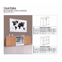 AMBER FURNITURE Open Shelf Cabinet - Low (White/ Grey) (1 Units Per Carton)
