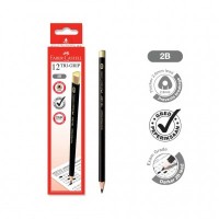 Faber-Castell Tri Grip 2B Pencil, Box of 12pcs