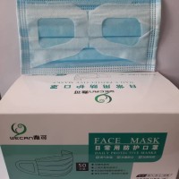 WeCan 3Ply Disposable Face Masks 50pcs box (fabric comfy ear-loops)